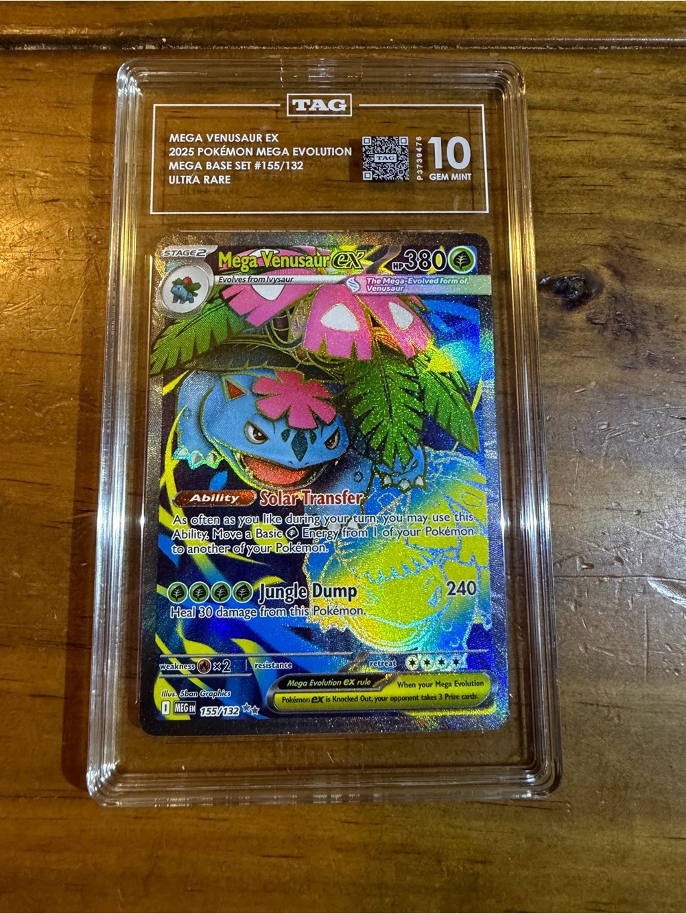 2025 Pokemon Mega Evolution Mega Venusaur EX card #155/132
TAG 10 Gem Mint